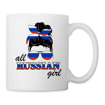 Toutes les filles russes Mme Ladies Russia Flage - Mug blanc - blanc - Droite