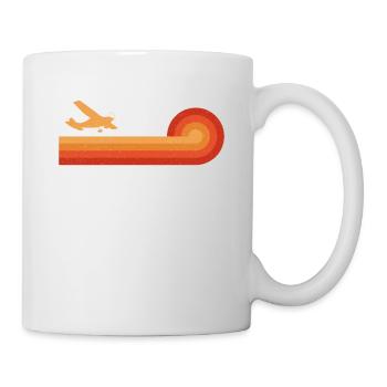 Pilote d’avion Vintage Rétro - Mug blanc - blanc - Droite