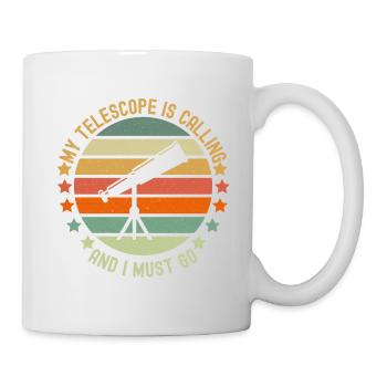 MEIN TELESKOP RUFT 1 - Tasse - Weiß - Rechts
