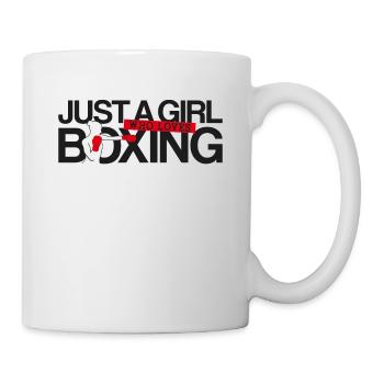 Boxe Vintage Juste Une Fille Qui - Mug blanc - blanc - Droite