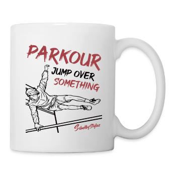 Parkour Parkour Runner - Sautez par-dessus quelque chose! - Mug blanc - blanc - Droite