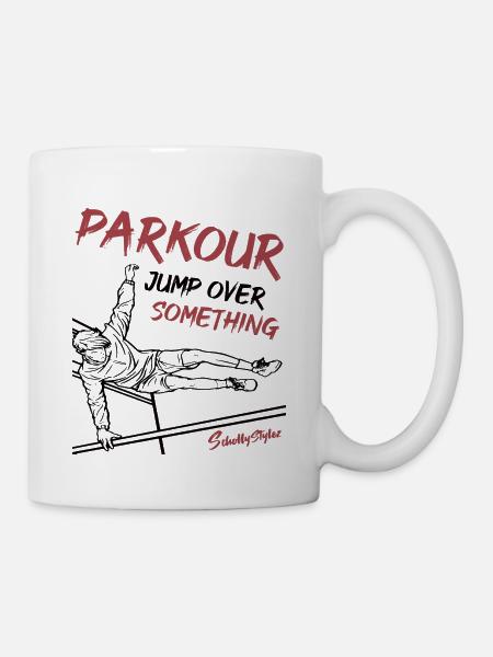 Parkour Parkourläufer - Springe über etwas! - Tasse - Weiß