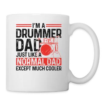 Batteur Batterie Papa Père Papa - Mug blanc - blanc - Droite