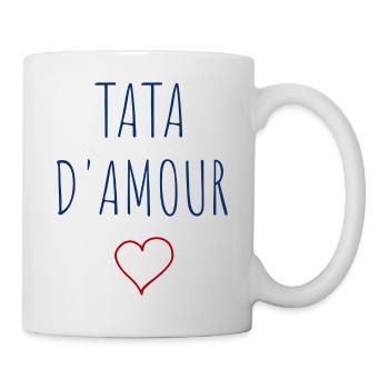 TATA D'AMOUR COEUR - Mug blanc - blanc - Droite