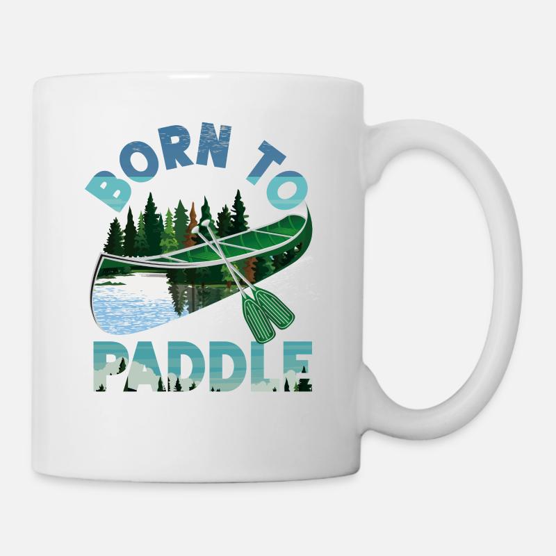 Canoë Canoë Né pour pagayer - Mug blanc - blanc