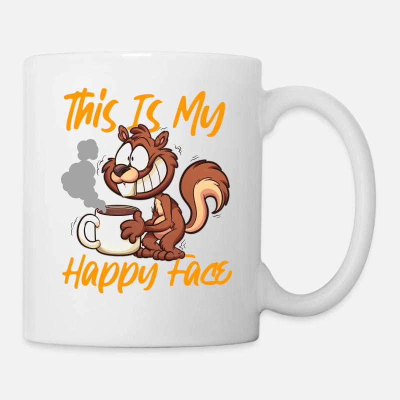 Squirrel Acorn This Is My Happy - Tasse - Weiß