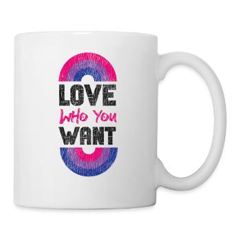 Bisexuel Bi Pride Flag Arc-en-ciel - Mug blanc - blanc - Droite