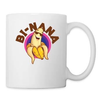 Bisexuel Bi Pride Flag Pun Banana - Mug blanc - blanc - Droite