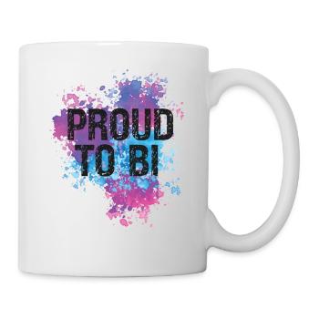 Bisexuel Bi Pride Flag Aquarelle - Mug blanc - blanc - Droite