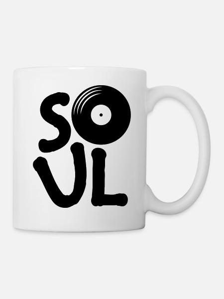 Schallplatte Soul Music - Tasse - Weiß