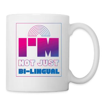 Bisexuel Bi Pride Flag Jeu de mots Je ne suis pas - Mug blanc - blanc - Droite