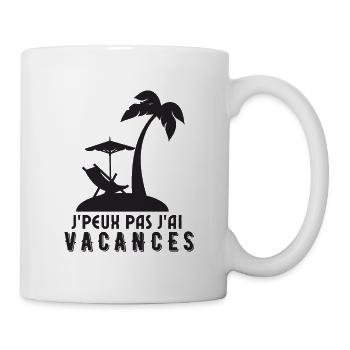 Je peux pas j ai vacances d été - Mug blanc - blanc - Droite