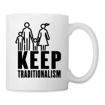 Garder le traditionalisme - Tradition - Mariage - Famille - Mug blanc - blanc - Droite
