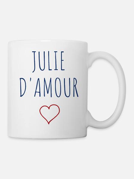 JULIE d'amour - COEUR - Mug blanc - blanc