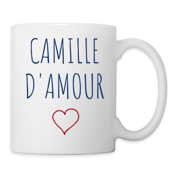 CAMILLE d'amour - COEUR - Mug blanc - blanc - Droite