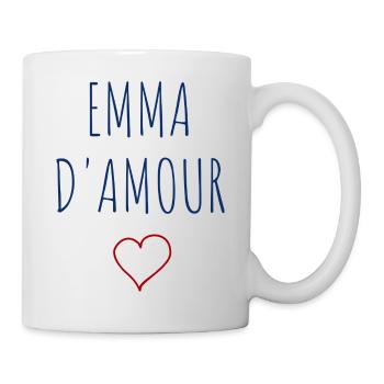 EMMA d'amour - COEUR - Mug blanc - blanc - Droite
