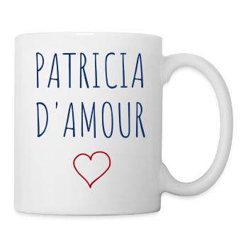 PATRICIA d'amour - COEUR - Mug blanc - blanc - Droite