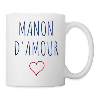 MANON d'amour - COEUR - Mug blanc - blanc - Droite