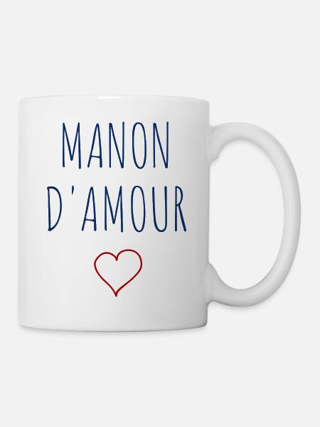 MANON d'amour - COEUR - Mug blanc - blanc