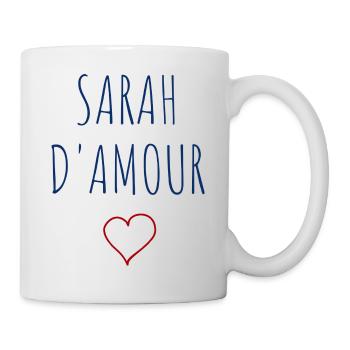 SARAH d'amour - COEUR - Mug blanc - blanc - Droite