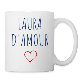 LAURA d'amour - COEUR - Mug blanc - blanc - Droite