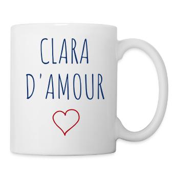 CLARA D'AMOUR - COEUR - Mug blanc - blanc - Droite