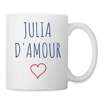 JULIA D'AMOUR - COEUR - Mug blanc - blanc - Droite