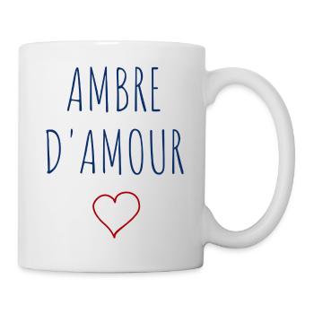 AMBRE D'AMOUR - COEUR - Mug blanc - blanc - Droite