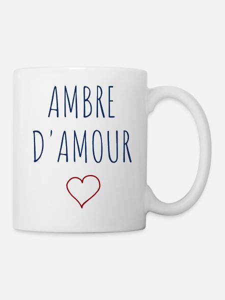 AMBRE D'AMOUR - COEUR - Mug blanc - blanc
