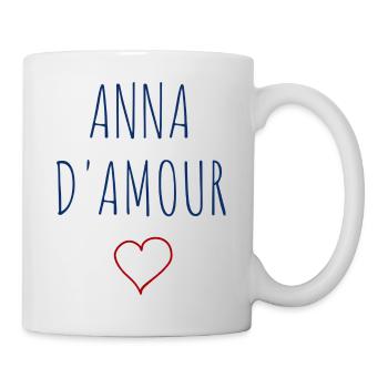 ANNA D'AMOUR - COEUR - Mug blanc - blanc - Droite