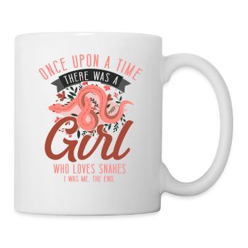 Snake Serpent Girl Flower Floral - Mug - white - Right