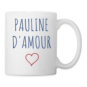 PAULINE D'AMOUR - COEUR - Mug blanc - blanc - Droite