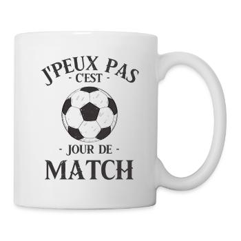 Jour de match de foot - Mug blanc - blanc - Droite
