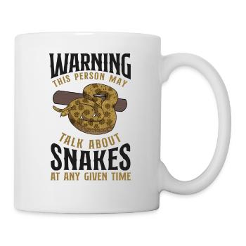 Snake Serpent Warning This Person - Tasse - Weiß - Rechts