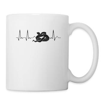 Snake Serpent Heartbeat - Mug - white - Right
