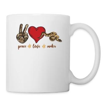 Snake Serpent Peace Love Snakes - Tasse - Weiß - Rechts