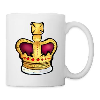 Krone - Tasse - Weiß - Rechts