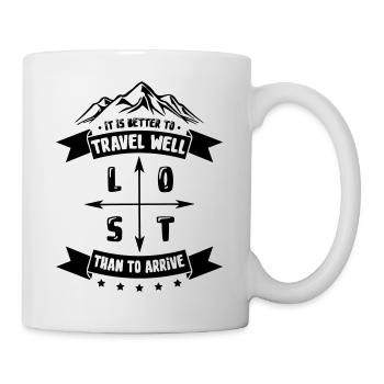 Travel Lost - Tasse - Weiß - Rechts