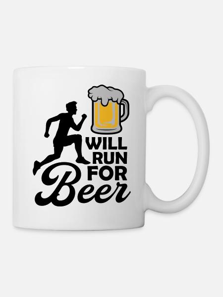 Will run Beer - Tasse - Weiß