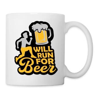 Running for beer - Mug - white - Right