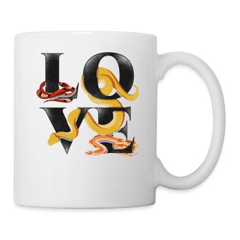 Snake Serpent Vintage Love - Mug - white - Right