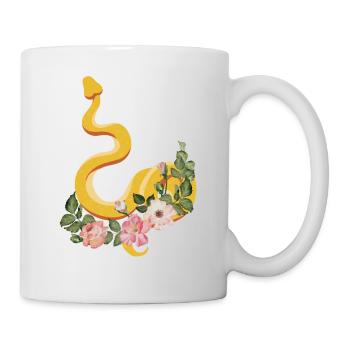Snake Serpent Flower Floral - Mug - white - Right