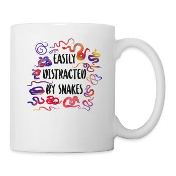 Snake Serpent Watercolor Easily - Tasse - Weiß - Rechts