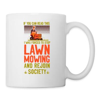Lawn Mower Mowing Dad Father - Mug - white - Right