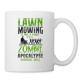 Lawn Mower Mowing Dad Father - Tasse - Weiß - Rechts