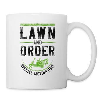 Lawn Mower Mowing Dad Father - Tasse - Weiß - Rechts