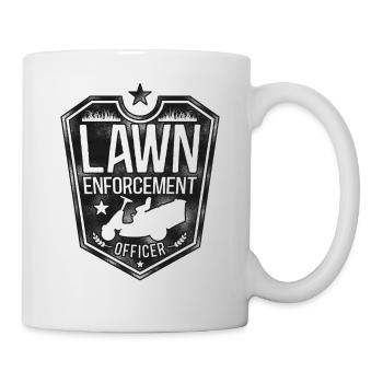 Lawn Mower Mowing Dad Father - Tasse - Weiß - Rechts