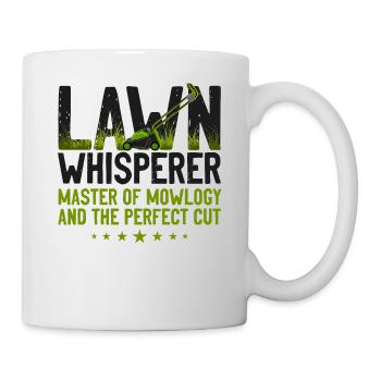 Lawn Mower Mowing Dad Father - Tasse - Weiß - Rechts