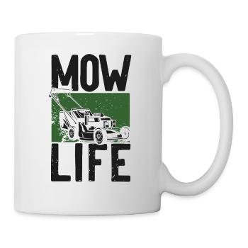 Lawn Mower Mowing Dad Father - Tasse - Weiß - Rechts