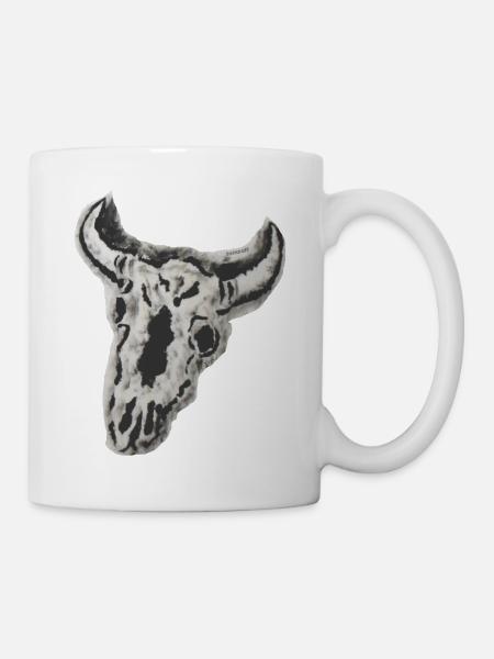 TOMZOFF Bull Skull - Tasse - Weiß